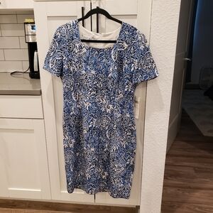 Maggy London Womens Blue Silk Floral Dress Size 12